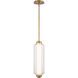 Portos LED 6 inch Aged Brass Mini-Pendant Ceiling Light, dweLED