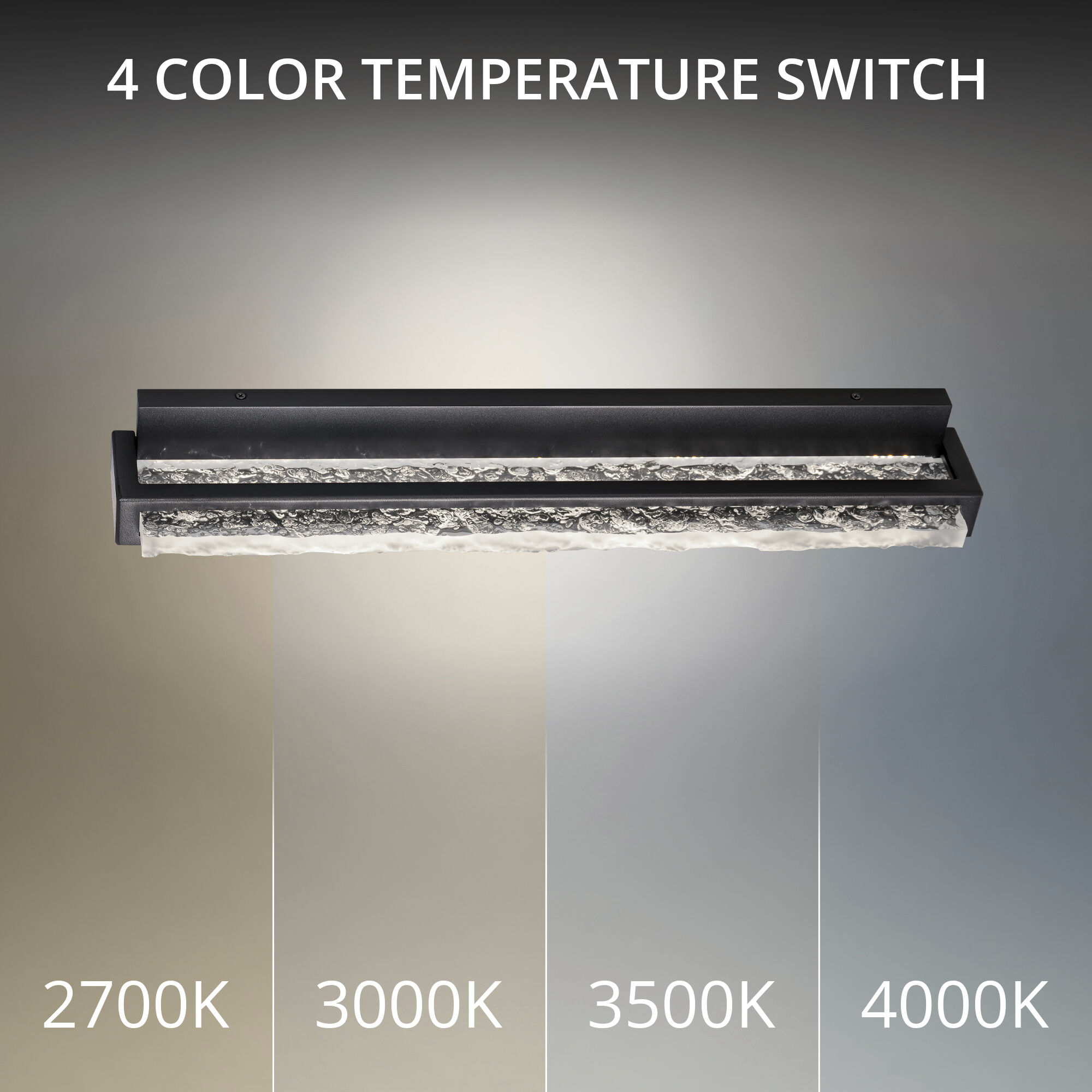 Skate LED 4.5 inch Black Bath Vanity & Wall Light in 4000K, dweLED