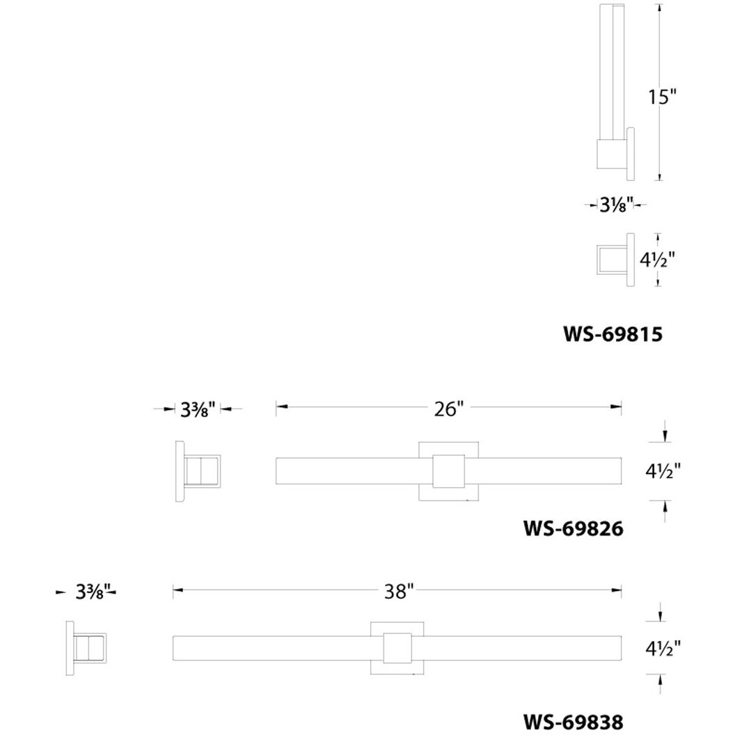 Esprit LED 26 inch Brushed Nickel Bath Vanity & Wall Light, dweLED