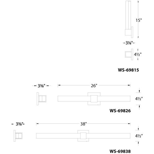 Esprit LED 4.5 inch Brushed Nickel Bath Vanity & Wall Light, dweLED