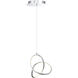 Vornado LED 7.44 inch Chrome Mini Pendant Ceiling Light, dweLED