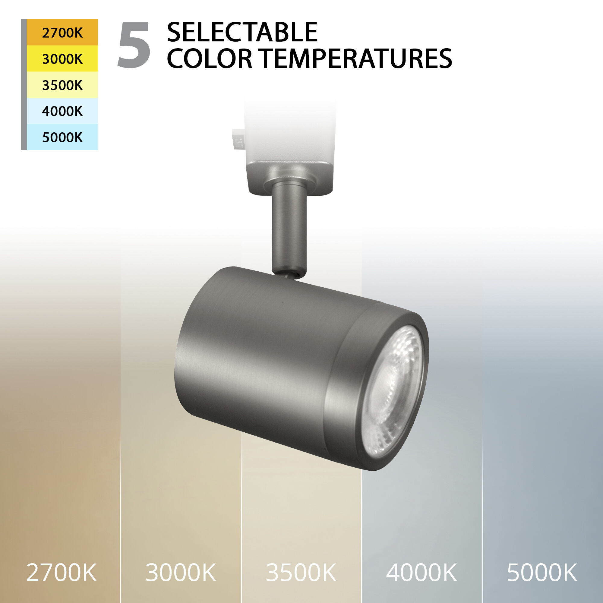 Charge 1 Light 120 Brushed Nickel H Track Fixture Ceiling Light in 6, WAC Limited