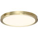 Geos LED 10.25 inch Brass Flush Mount Ceiling Light in 2700K, dweLED