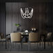 Margarite 1 Light 10 inch Black Chandelier Ceiling Light, dweLED