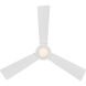 Hug 52 inch Matte White Flush Mount Ceiling Fans, Smart Fan