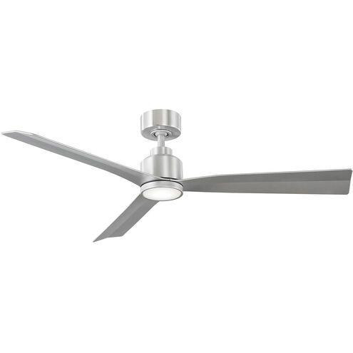 Clean 52 inch Brushed Aluminum Downrod Ceiling Fan in Included, Smart Fan
