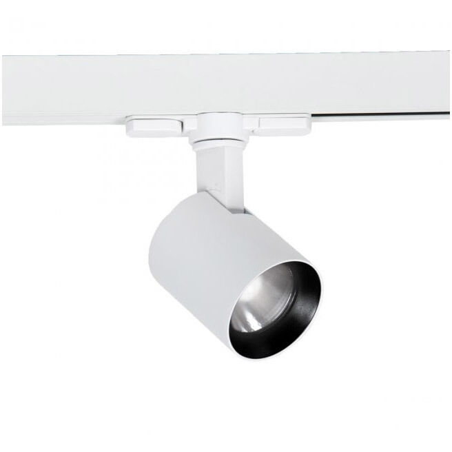 Lucio 1 Light 120 White Track Head Ceiling Light in Asymmetrical, 90, 2700K
