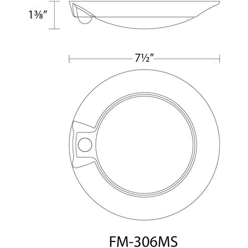 Disc LED 7.4 inch White Flush Mount Ceiling Light