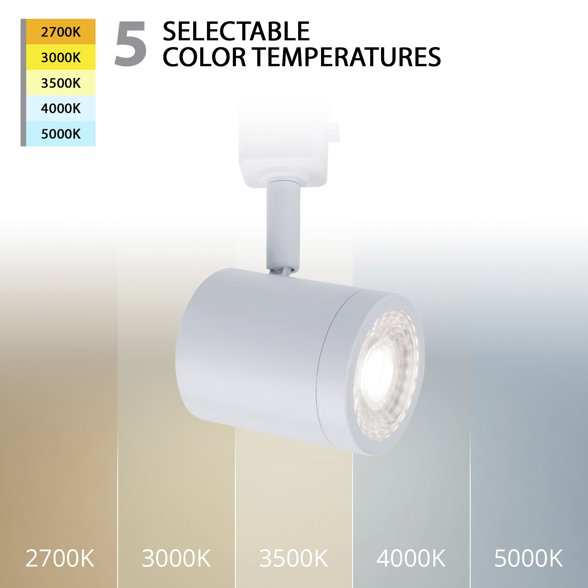 Charge 1 Light 120 White L Track Fixture Ceiling Light, WAC Limited