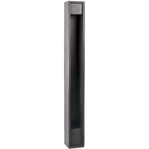 Gate 12 7 watt Black Bollard Lighting in 2700K, WAC Landscape