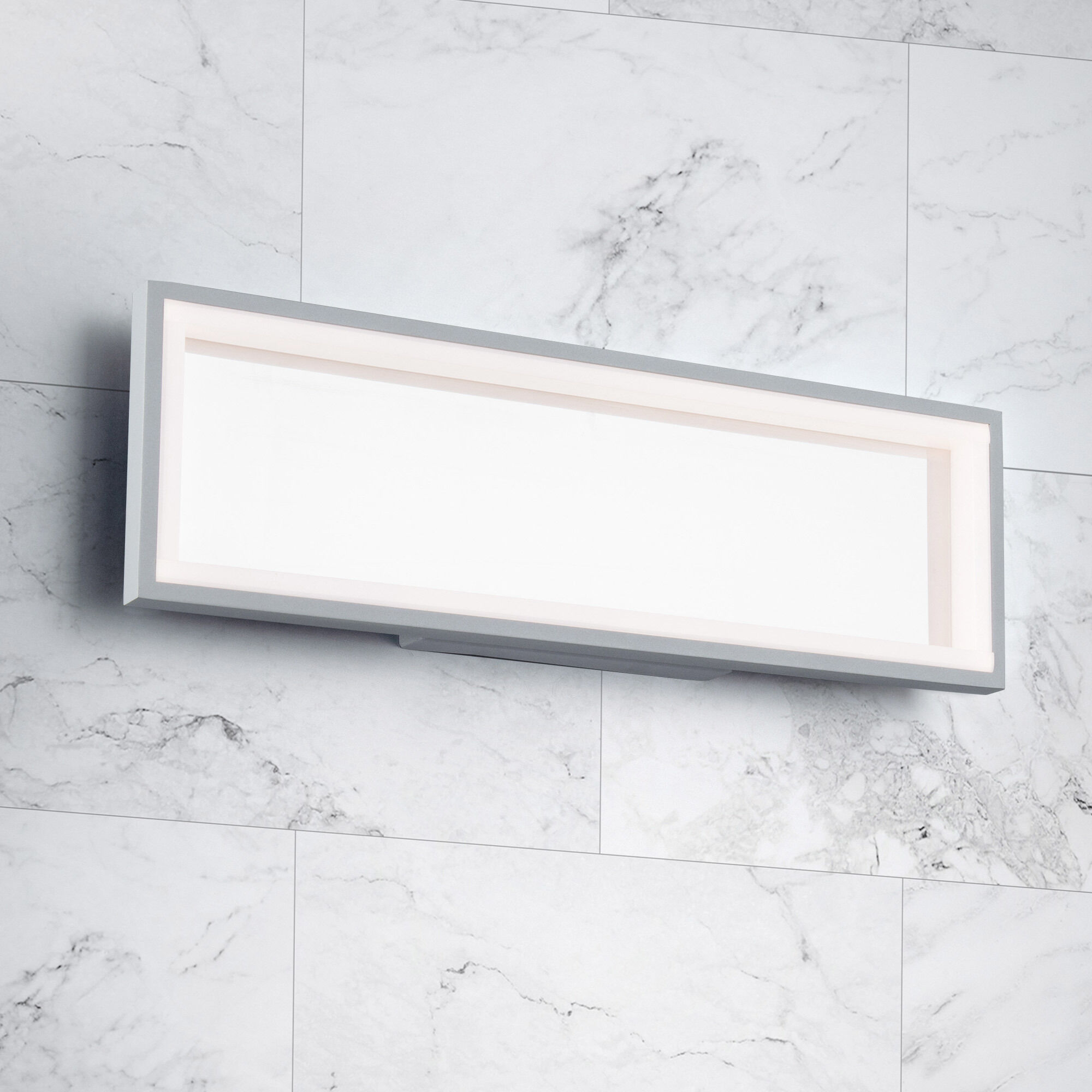 Mirror Mirror LED 17.88 inch Titanium Bath Vanity & Wall Light, dweLED
