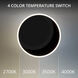 Dial LED 1.5 inch Black Chrome ADA Wall Sconce Wall Light in Black/Chrome, dweLED