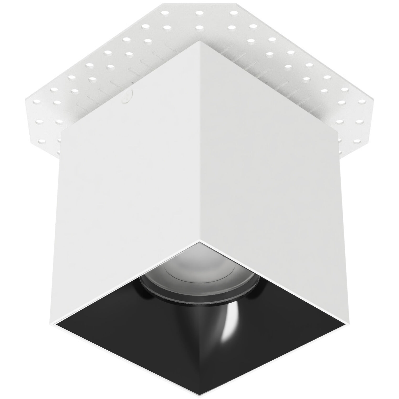 Zoron LED 3.63 inch White and Black Outdoor Ceiling Lighting in White/Black