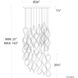 Interlace LED 26 inch Chrome Multi-Light Pendant Ceiling Light, dweLED