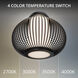 Poppin LED 16 inch Black Outdoor Flush Mount, dweLED