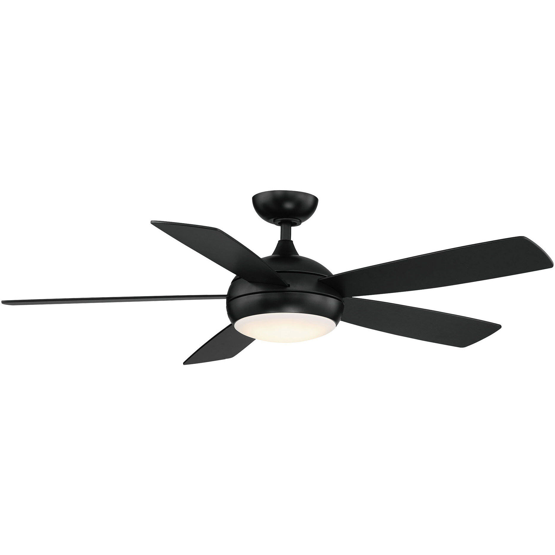 Odyssey 52 inch Matte Black Downrod Ceiling Fans, Smart Fan
