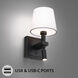 Chloe LED 7.25 inch Black Reading Light Wall Light, dweLED