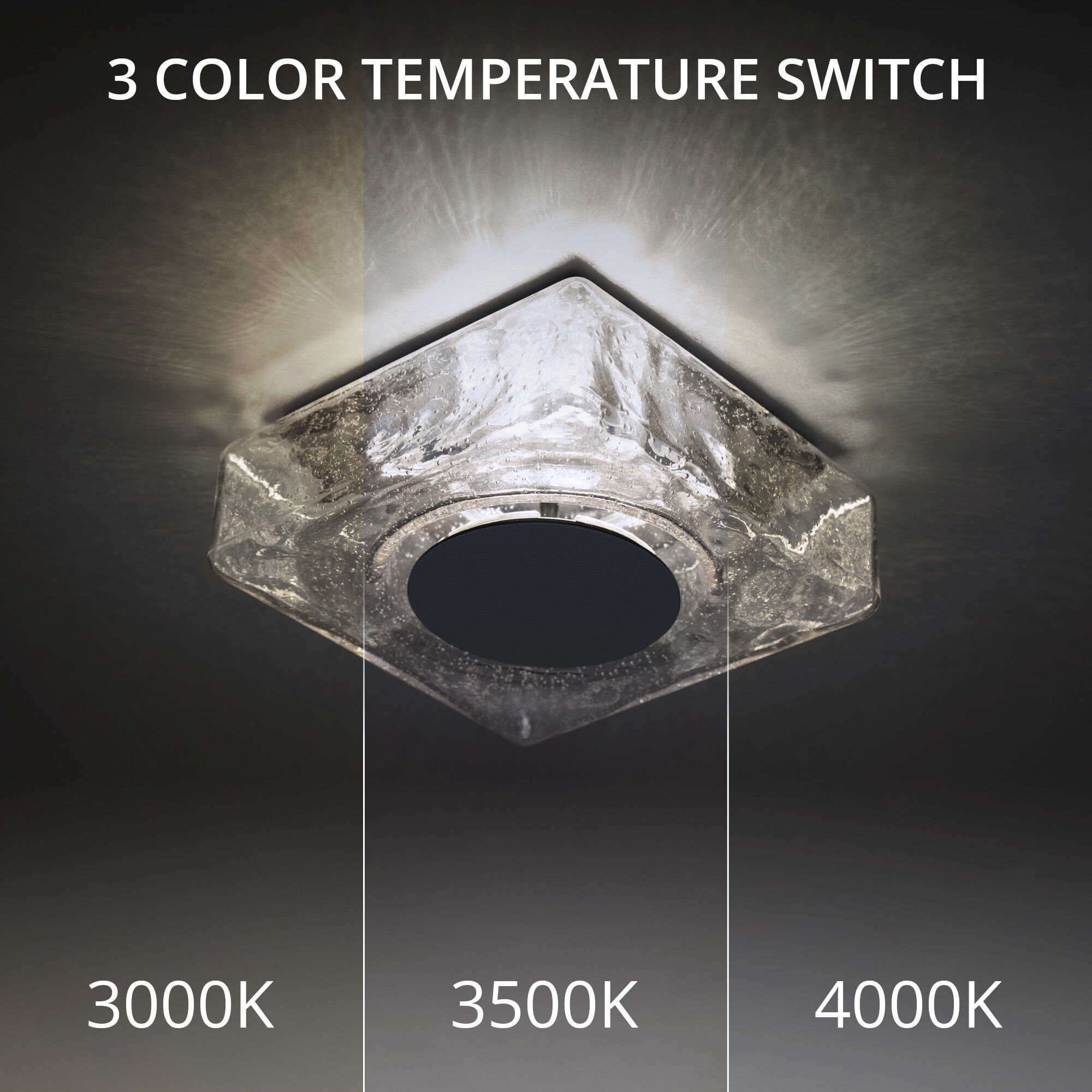 Cuboid LED 10 inch Black Flush Mount Ceiling Light in 4000K, dweLED