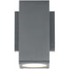 Cubix LED 6.75 inch Black Outdoor Wall Lighting in 3000K, WAC Limited