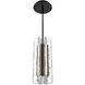 Cartridge LED 6 inch Black Mini-Pendant Ceiling Light, dweLED