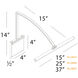 Vibe 23 watt 37 inch Black Picture Light Wall Light, dweLED