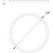 Round LED 24 inch White Flush Mount Ceiling Light
