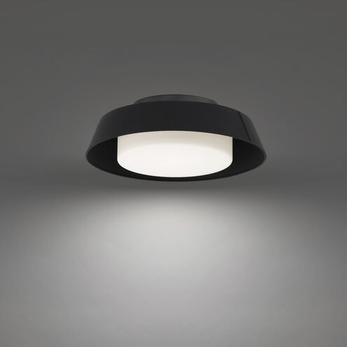 Chapeau LED 16 inch Black Flush Mount Ceiling Light in 2700K, dweLED