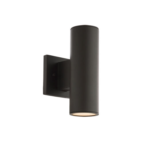 Cylinder LED 5 inch Bronze Sconce Wall Light in 12in