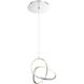 Vornado LED 7.44 inch Chrome Mini Pendant Ceiling Light, dweLED