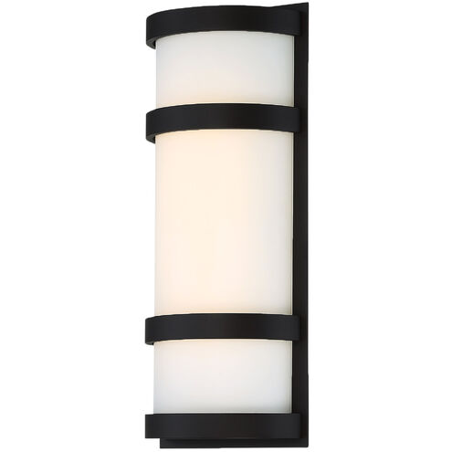 Latitude LED 14 inch Black Outdoor Wall Light in 14in, dweLED