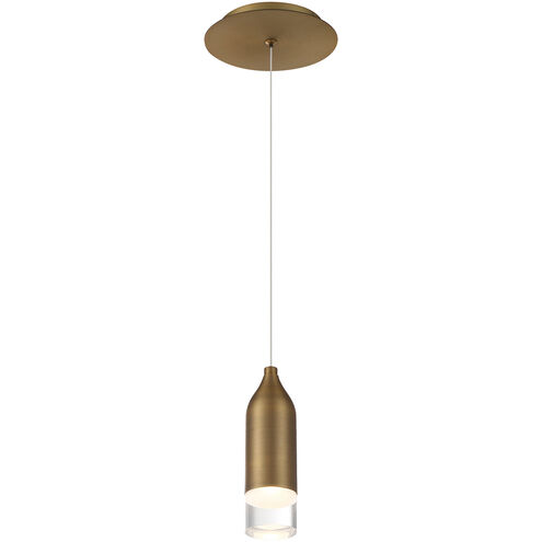 Action LED 2.38 inch Aged Brass Mini-Pendant Ceiling Light, dweLED