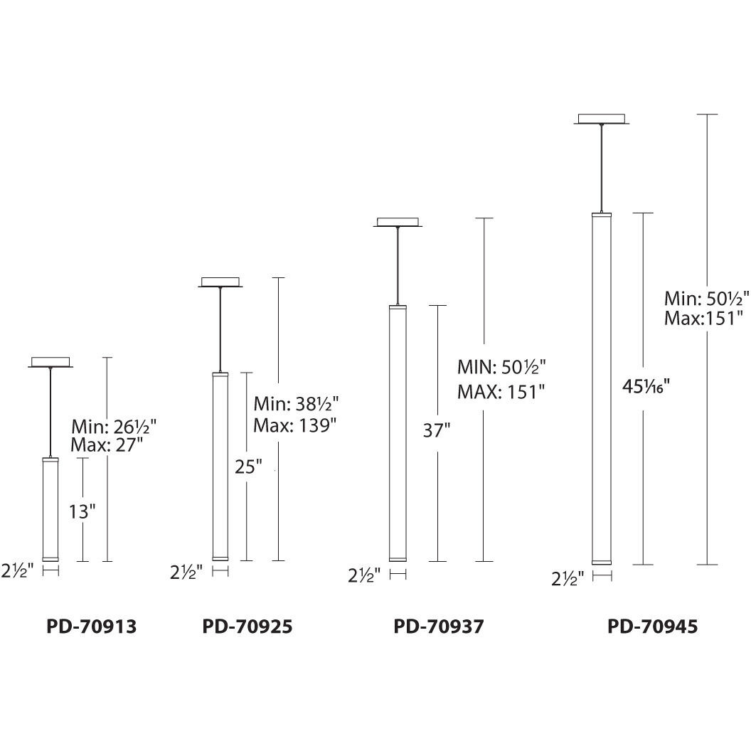 Flare LED 2.5 inch Black Mini-Pendant Ceiling Light, dweLED