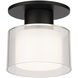 Twist-N-Lite LED 5 inch Black Semi-Flush Mount Ceiling Light, WAC Limited