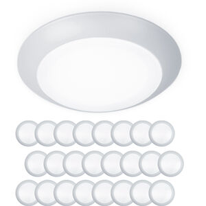 WAC Lighting Disc LED 7 inch White Flush Mount Ceiling Light in 3000K, 24 FM-306-930-WT-24 - Open Box