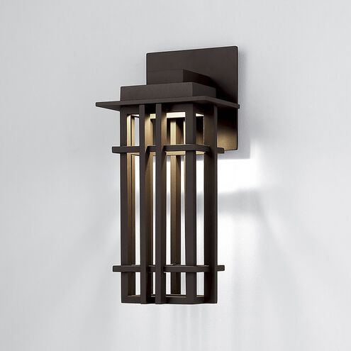 Nest LED 16 inch Bronze Outdoor Wall Light, dweLED