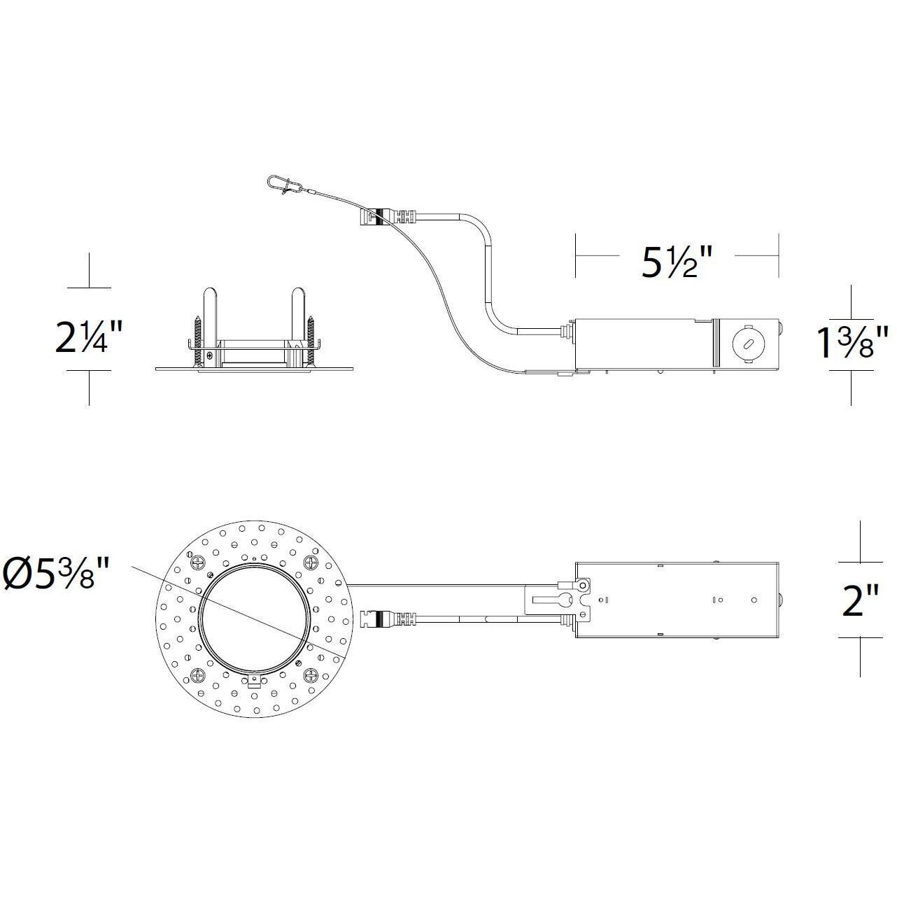 FQ Galvanized Steel Recessed Housing, 2" Housing