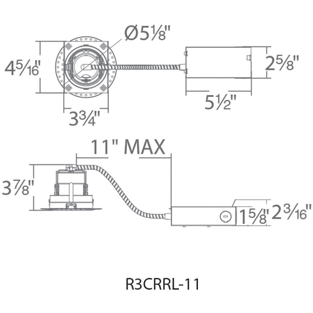 Ocularc LED Module - Driver Recessed Trims in 3500K, Round