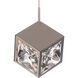 Ice Cube 1 Light 7.88 inch Brushed Nickel Mini-Pendant Ceiling Light