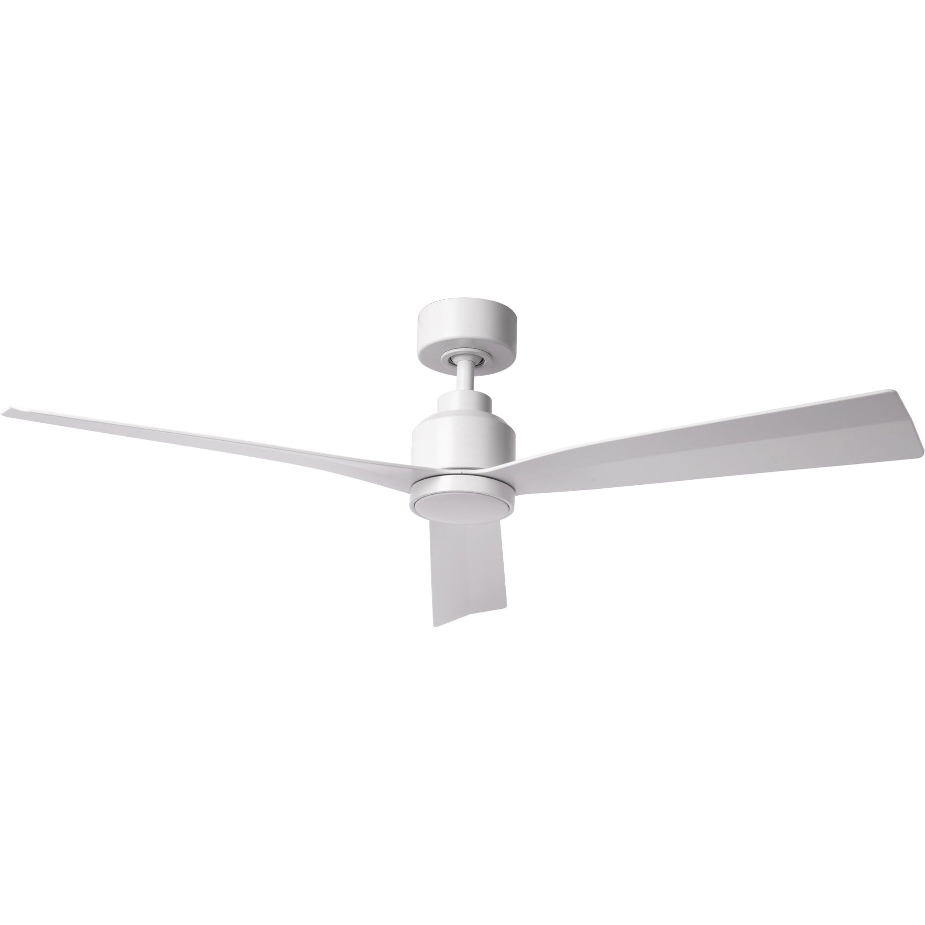 Clean 52 inch Matte White Downrod Ceiling Fans, Smart Fan