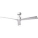 Clean 52 inch Matte White Downrod Ceiling Fans, Smart Fan