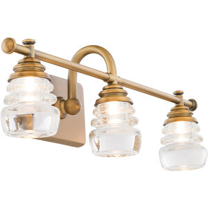 Rondelle LED 24 inch Aged Brass Bath Vanity & Wall Light, dweLED