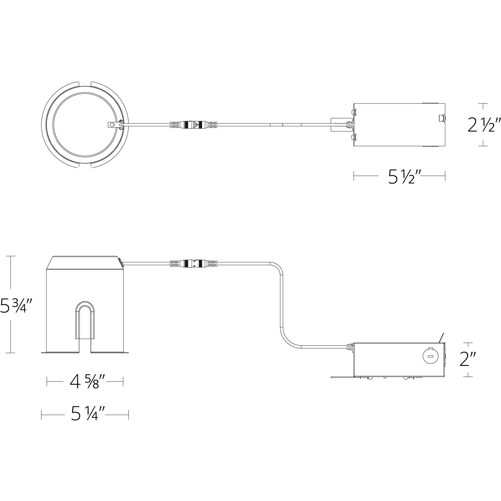 FQ Integrated LED Galvanized Steel Housing, IC Housing Only