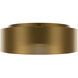 Grille LED 12 inch Aged Brass Flush Mount Ceiling Light in 2700K, dweLED