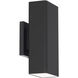 Edgey LED 10 inch Black Outdoor Wall Light in 4000K, dweLED