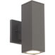 Cubix LED 9.42 inch Bronze Outdoor Wall Lighting in 3000K, WAC Limited