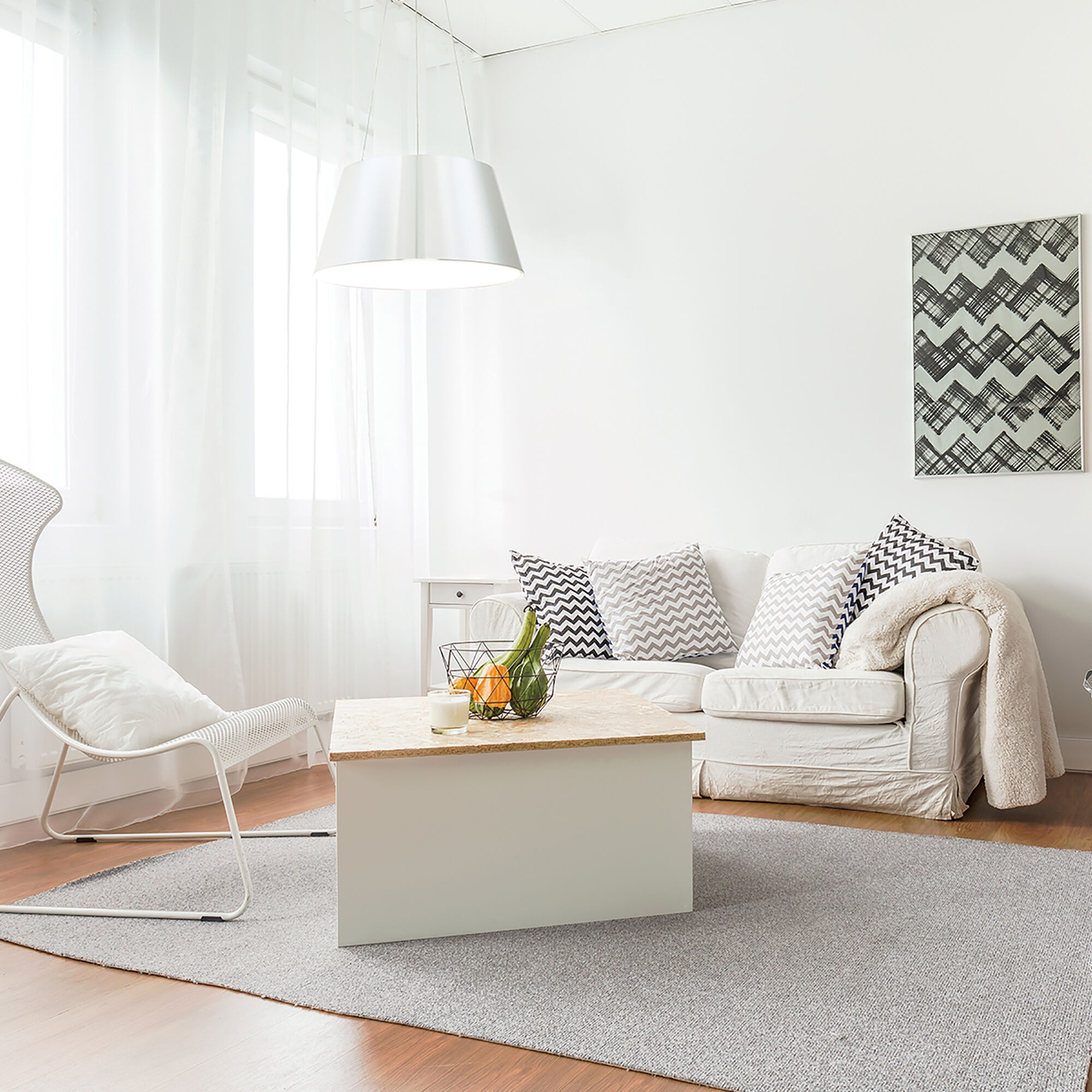 Vida LED 18 inch White Pendant Ceiling Light, dweLED