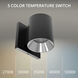 Zoron LED 4.25 inch Black and Chrome Outdoor Wall Lighting in Black/Chrome