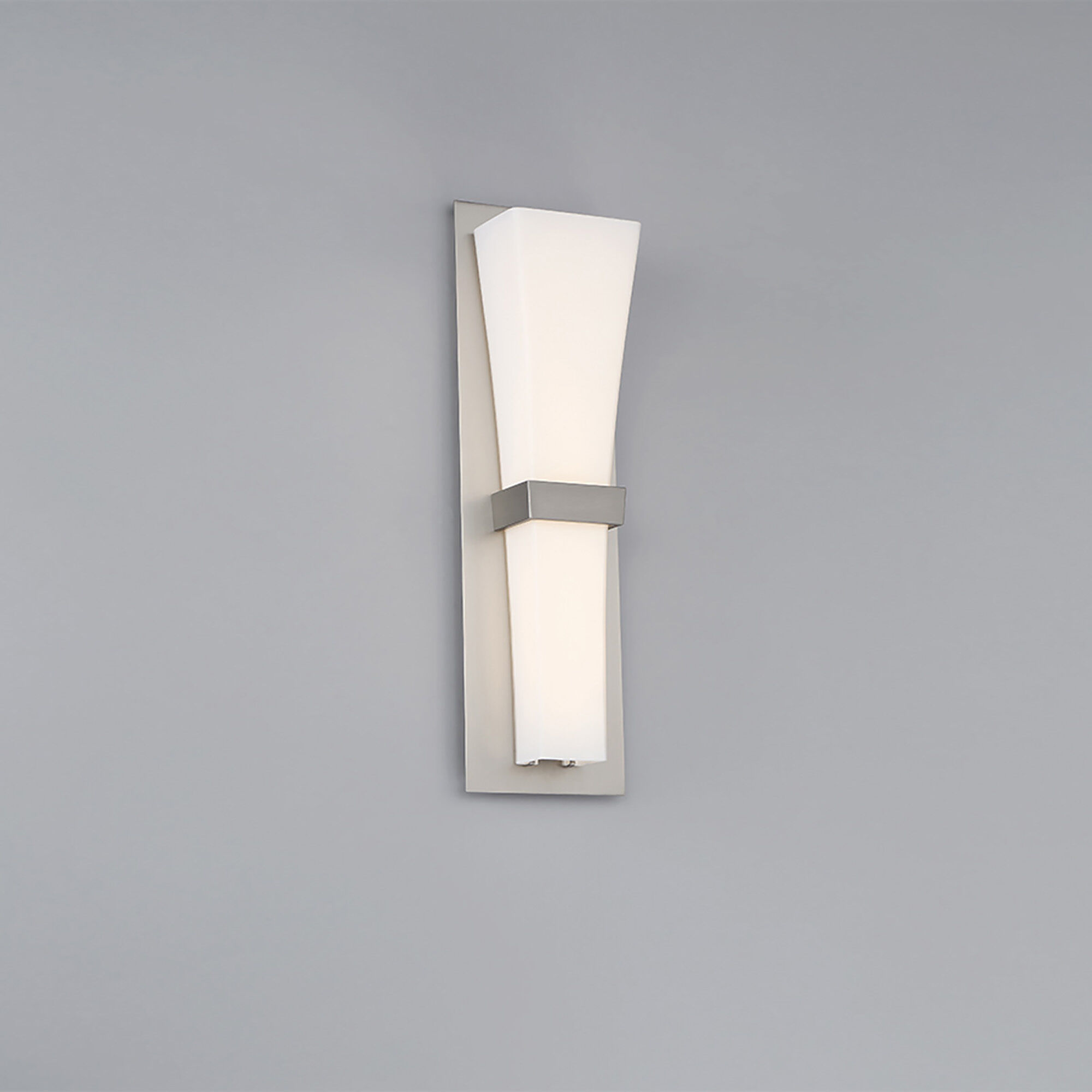 Prohibition LED 4 inch Satin Nickel ADA Wall Sconce Wall Light in 2700K, dweLED