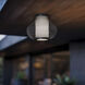 Poppin LED 16 inch Black Outdoor Flush Mount, dweLED