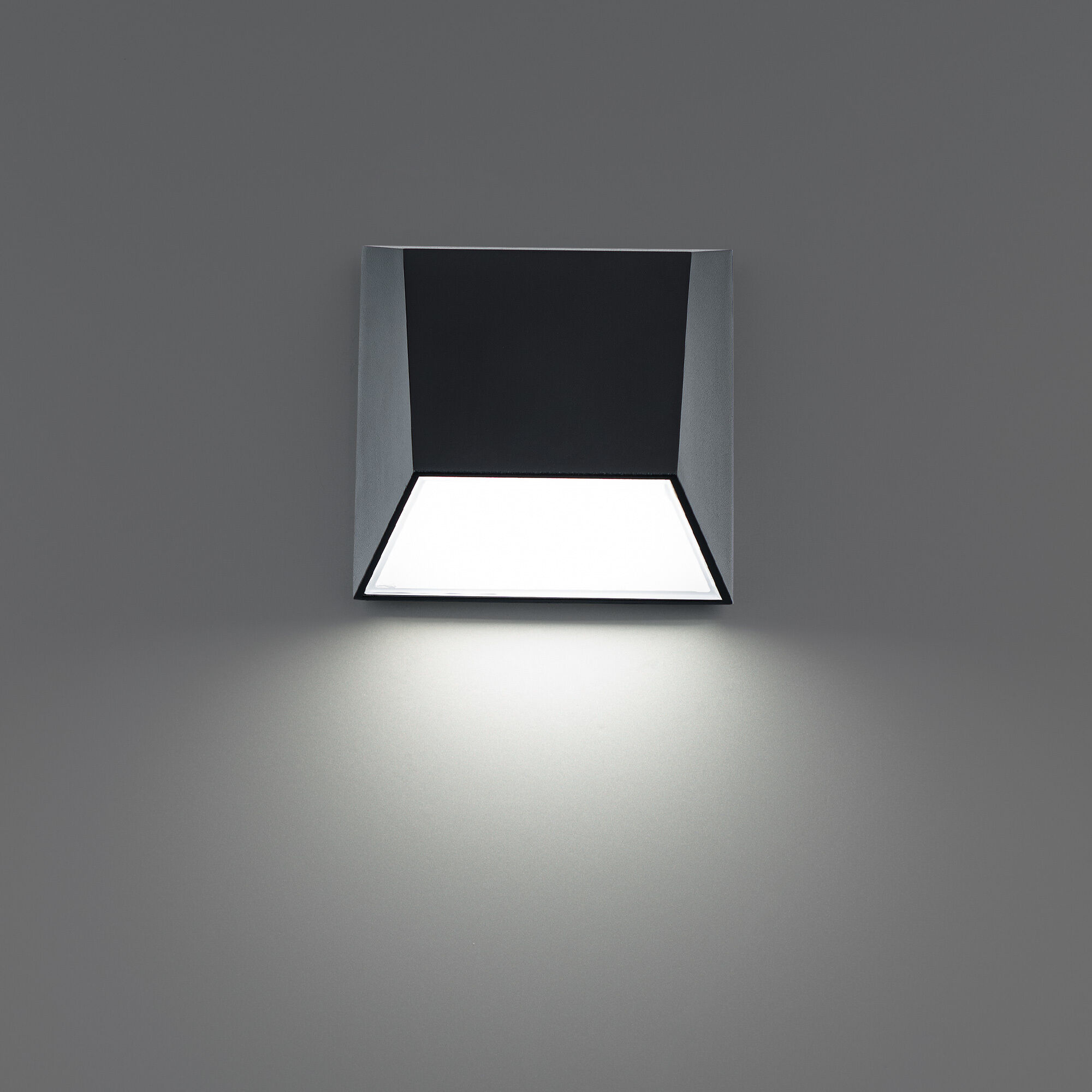 Atlantis LED 6 inch Black Outdoor Wall Light in 3500K, dweLED